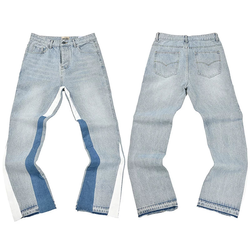 Gallery Dept. Distressed Heavy Paint Splatter Washed Black Denim Jeans