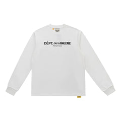 Gallery Dept. Front-Logo DÉPT. de la GALERIE Long Sleeve T-Shirt - White