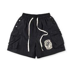 Saint Vanity Multi-Pocket Cargo Utility Shorts - Black
