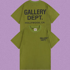 Gallery Dept. Hollywood Logo Short Sleeve T-Shirt - Olive Green/Black