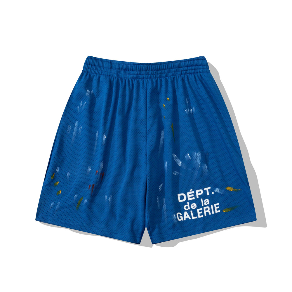 Gallery Dept. Mesh Paint Splatter Athletic Shorts - Royal Blue
