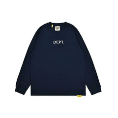 Gallery Dept. Minimalist DEPT. Logo Long Sleeve T-Shirt - Dark Navy/White