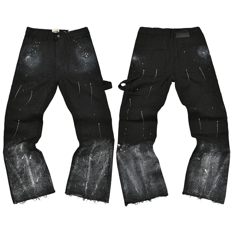 Gallery Dept. Heavy Brushstroke Paint Splatter Utility Cargo Pants