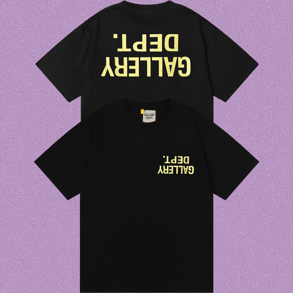 Gallery Dept. Inverted Logo Short Sleeve T-Shirt - Black/Yellow