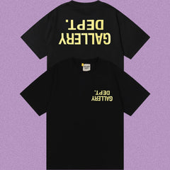 Gallery Dept. Inverted Logo Short Sleeve T-Shirt - Black/Yellow