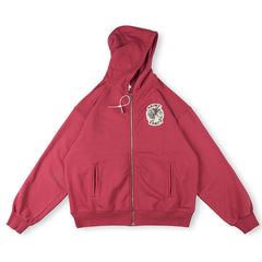 Saint Vanity Zip Work Jacket - Burgundy