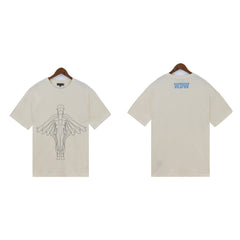 Who Decides War Winged Anatomy Graphic T-Shirt - Off-White/Black