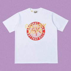 Gallery Dept. Art That Kills Stamp Logo Short Sleeve T-Shirt - White/Red
