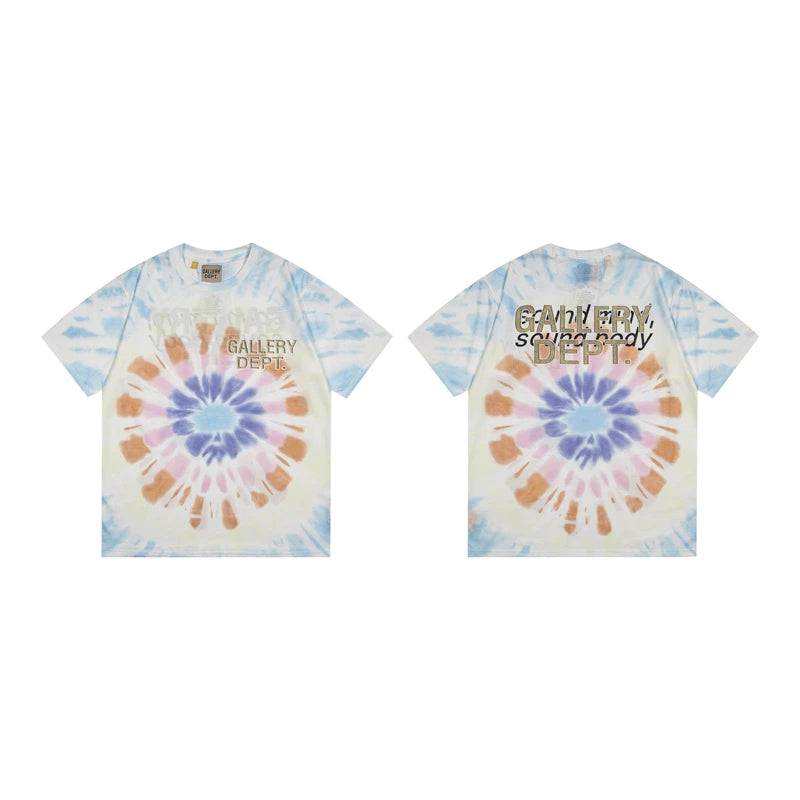 Gallery Dept. Sunburst Tie-Dye Sound Mind Short Sleeve T-Shirt - Pastel Multi
