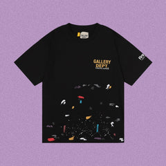 Gallery Dept. Paint Splatter Graphic Short Sleeve T-Shirt - Black