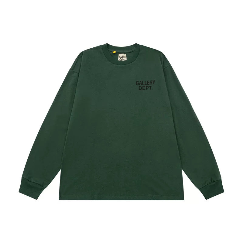 Gallery Dept. Minimalist Logo Long Sleeve T-Shirt - Dark Green