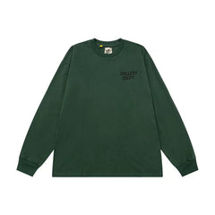 Gallery Dept. Minimalist Logo Long Sleeve T-Shirt - Dark Green