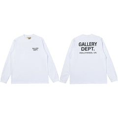 Gallery Dept. Hollywood Logo Long Sleeve T-Shirt - White