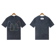 Who Decides War Multi-Arch Outline Graphic T-Shirt - Washed Black