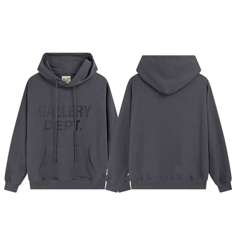 Gallery Dept Tonal Logo Charcoal Hoodie