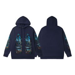 Who Decides War Blue Stained Glass Hoodie - Navy Blue