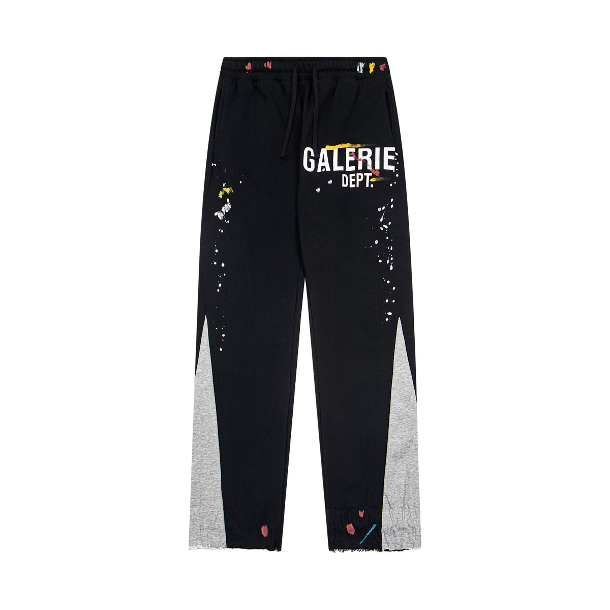 Gallery Dept. "GALERIE DEPT." Logo Paint Splatter Contrast Panel Sweatpants - Black