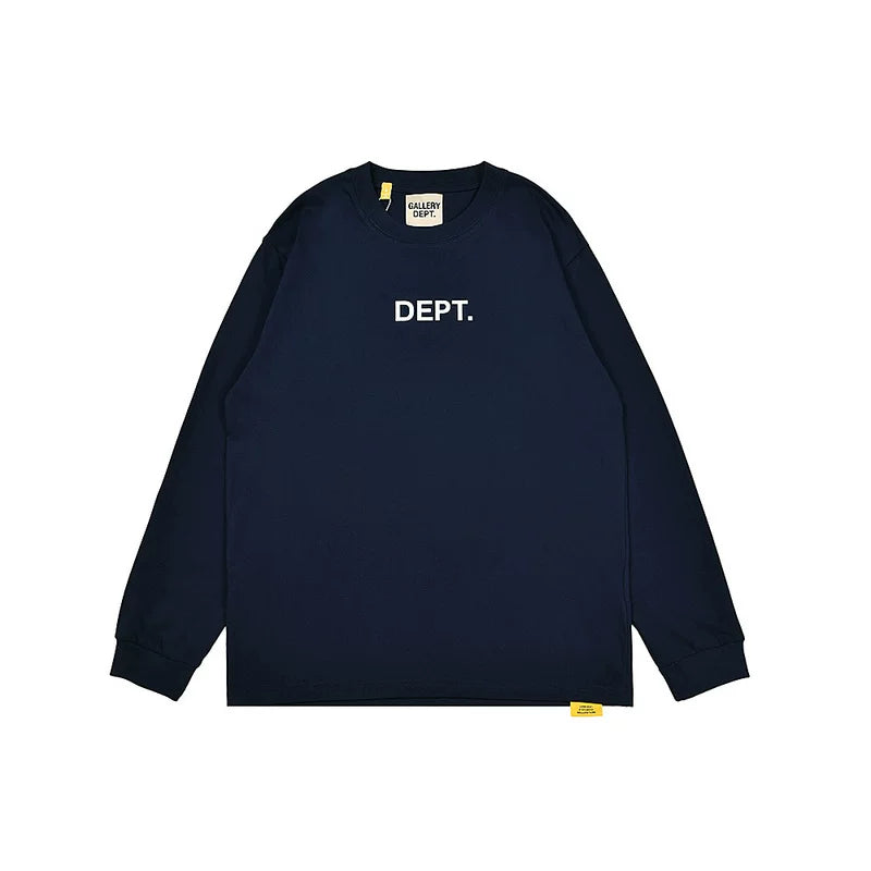 Gallery Dept. Minimalist DEPT. Logo Long Sleeve T-Shirt - Dark Navy/White