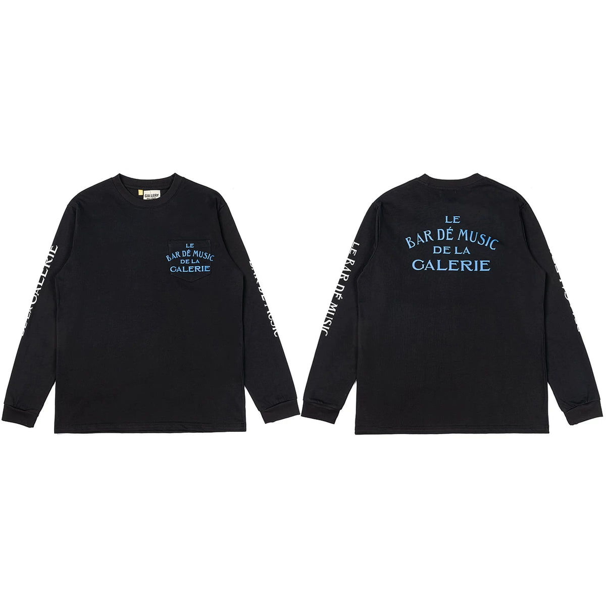Gallery Dept. Pocket Le Bar De Music Long Sleeve T-Shirt - Black/Blue