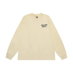 Gallery Dept. Minimalist Logo Long Sleeve T-Shirt - Cream / Off-White