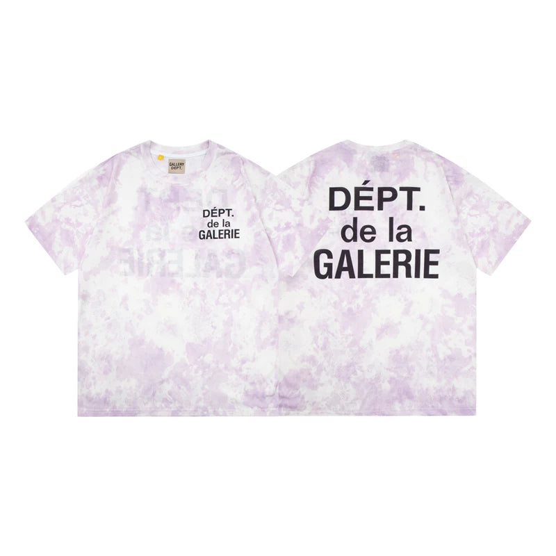 Gallery Dept. Tie-Dye DÉPT. de la GALERIE Short Sleeve T-Shirt - Light Purple