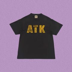 Gallery Dept. Distressed ATK Short Sleeve T-Shirt - Black/Yellow