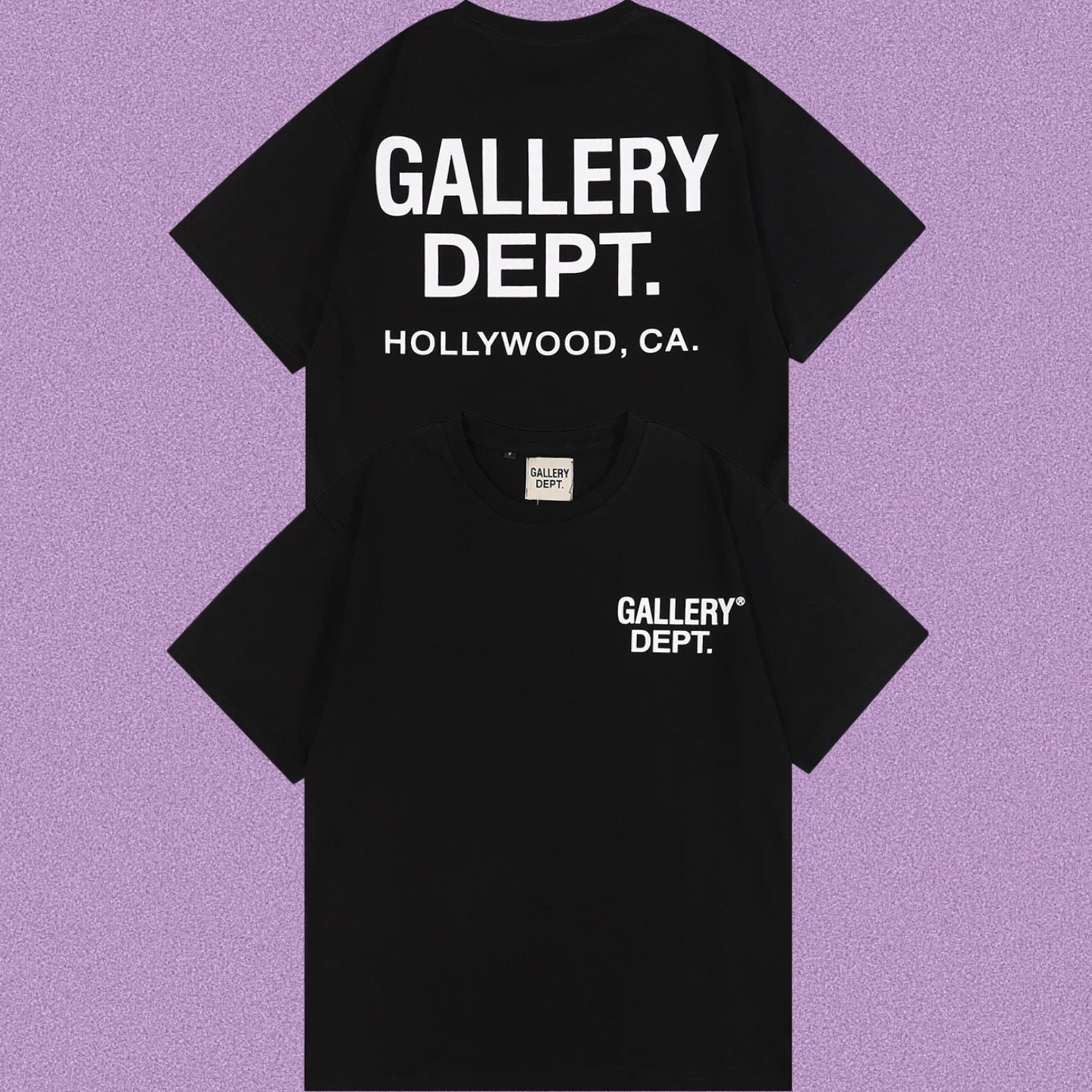 Gallery Dept. Hollywood Logo Short Sleeve T-Shirt - Black/White