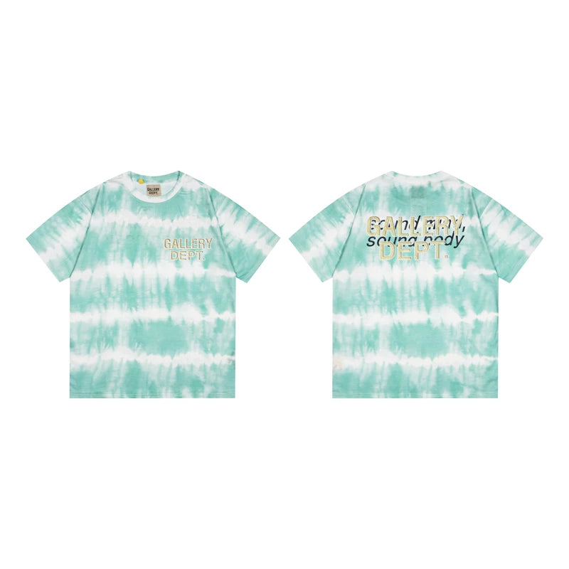 Gallery Dept. Stripe Tie-Dye Sound Mind Short Sleeve T-Shirt - Mint Green