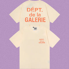Gallery Dept. DÉPT. de la GALERIE Short Sleeve T-Shirt - Cream/Orange