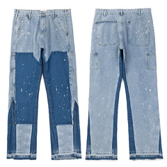 Gallery Dept. Paint Splatter Contrast Patchwork Denim Jeans