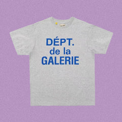 Gallery Dept. DÉPT. de la GALERIE Short Sleeve T-Shirt - Light Grey/Blue