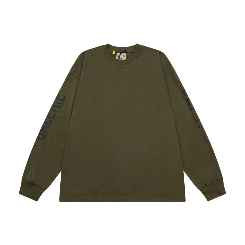 Gallery Dept. Sleeve Logo Graphic Long Sleeve T-Shirt - Army Green