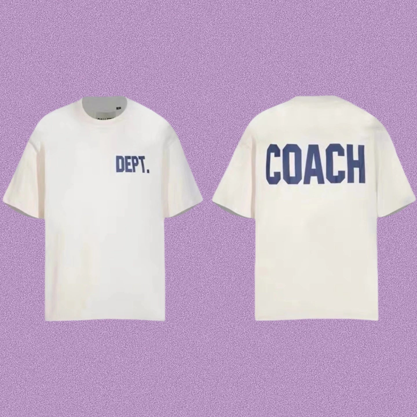 Gallery Dept. x Coach Short Sleeve T-Shirt - Cream/Blue