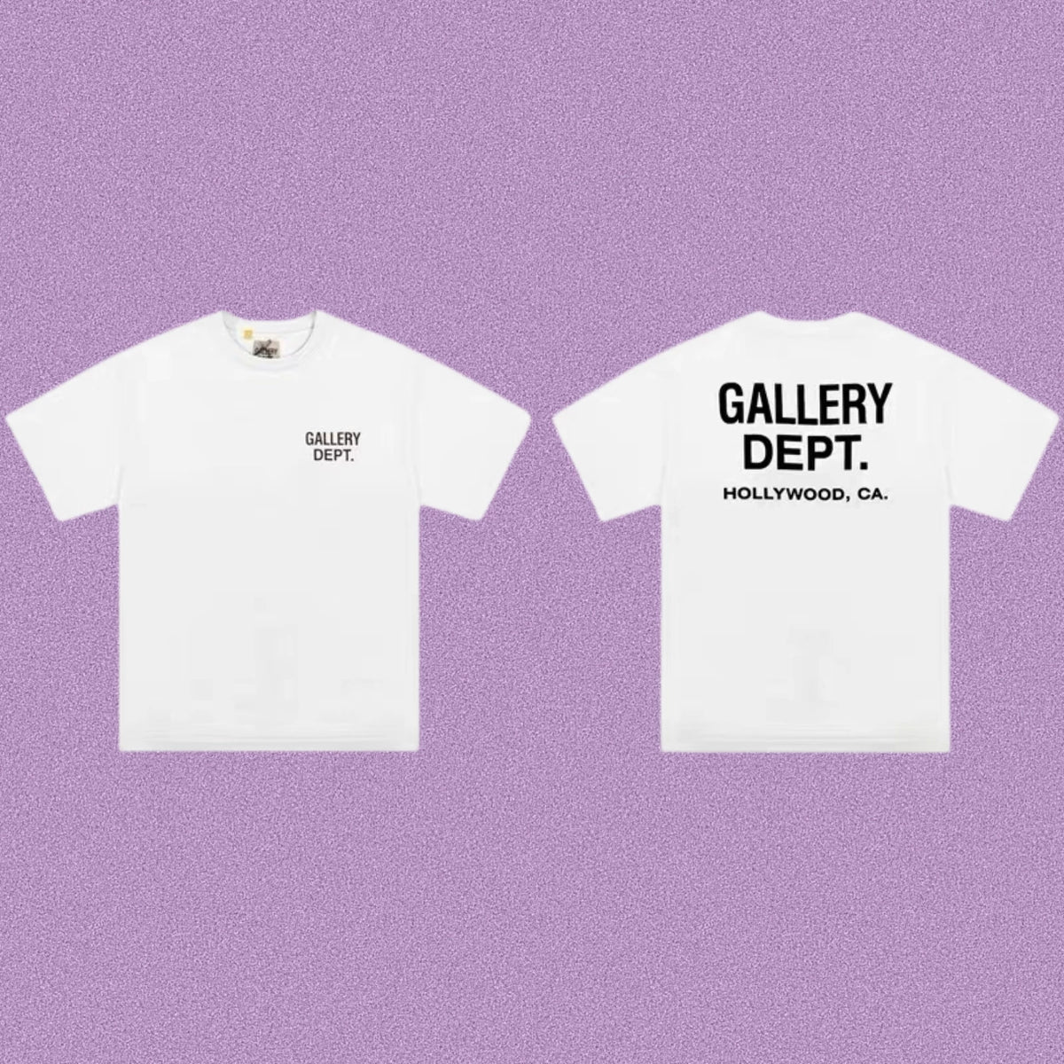 Gallery Dept. Hollywood Logo Short Sleeve T-Shirt - White/Black