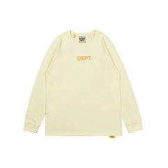 Gallery Dept. Minimalist DEPT. Logo Long Sleeve T-Shirt - Cream/Orange
