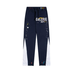 Gallery Dept. "GALERIE DEPT." Logo Paint Splatter Contrast Panel Sweatpants - Navy Blue
