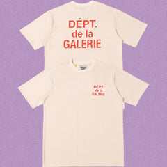 Gallery Dept. DÉPT. de la GALERIE Short Sleeve T-Shirt - Cream/Red