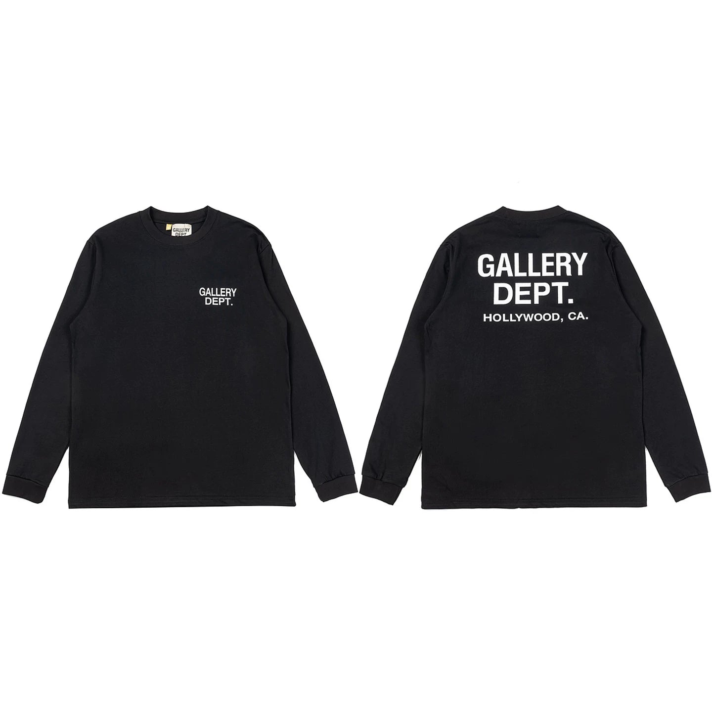 Gallery Dept. Hollywood Logo Long Sleeve T-Shirt - Black
