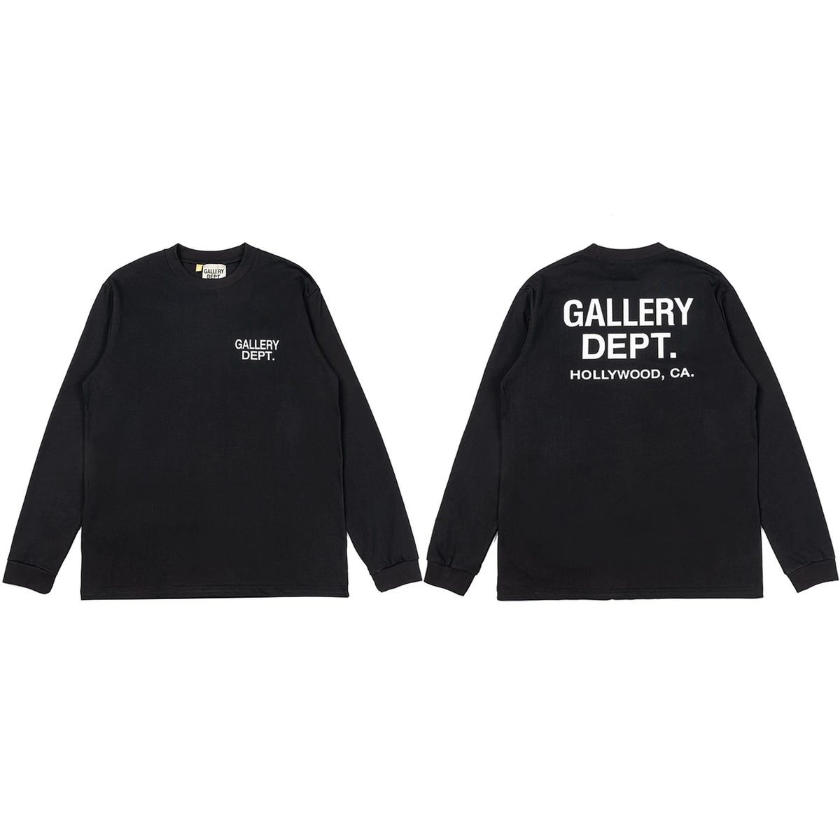 Gallery Dept. Hollywood Logo Long Sleeve T-Shirt - Black