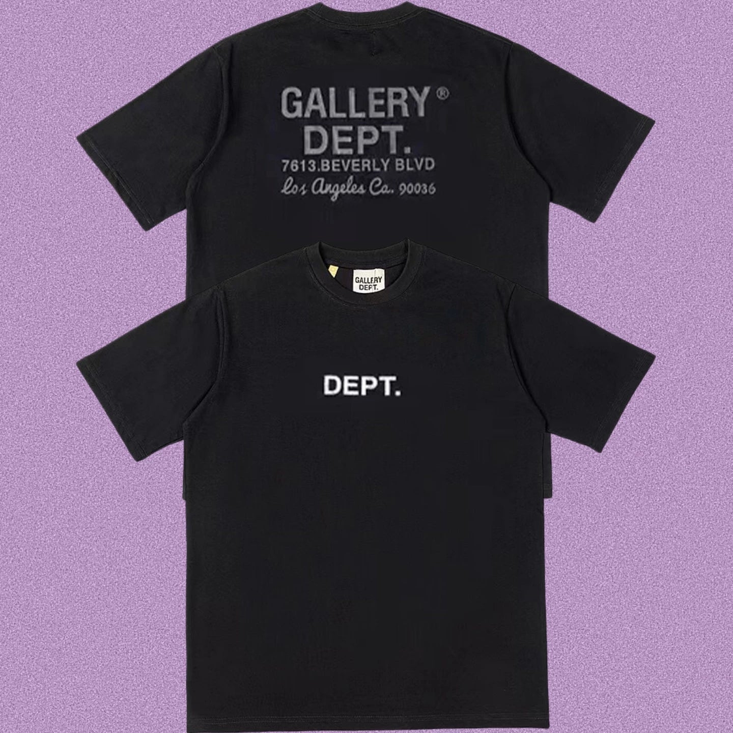 Gallery Dept. Beverly Blvd Address Short Sleeve T-Shirt - Dark Charcoal