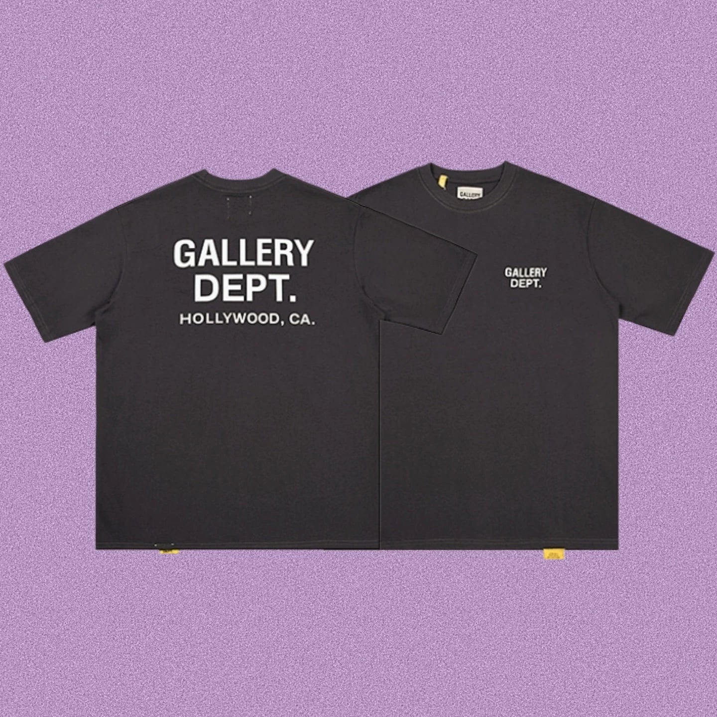 Gallery Dept. Hollywood Logo Short Sleeve T-Shirt - Black/White