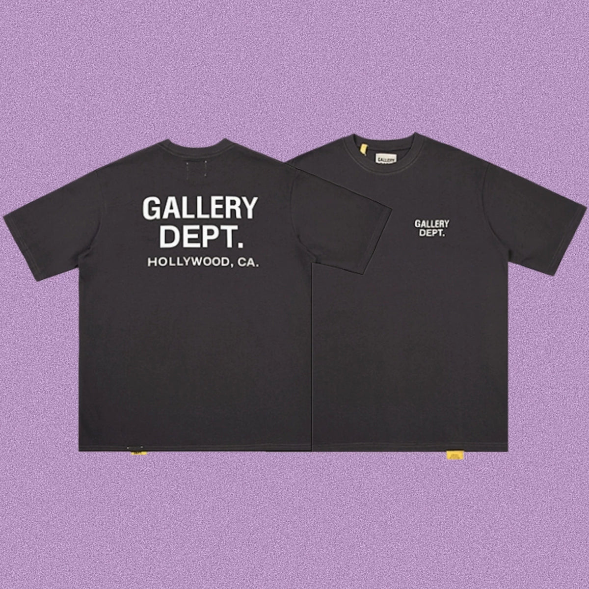 Gallery Dept. Hollywood Logo Short Sleeve T-Shirt - Black/White