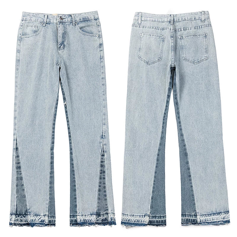 Gallery Dept. Contrast Side Panel Light Wash Denim Jeans