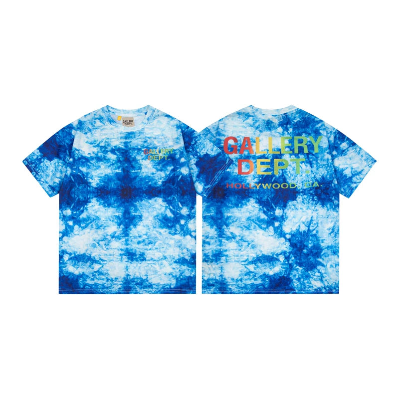 Gallery Dept. Marble Tie-Dye Short Sleeve T-Shirt - Deep Blue