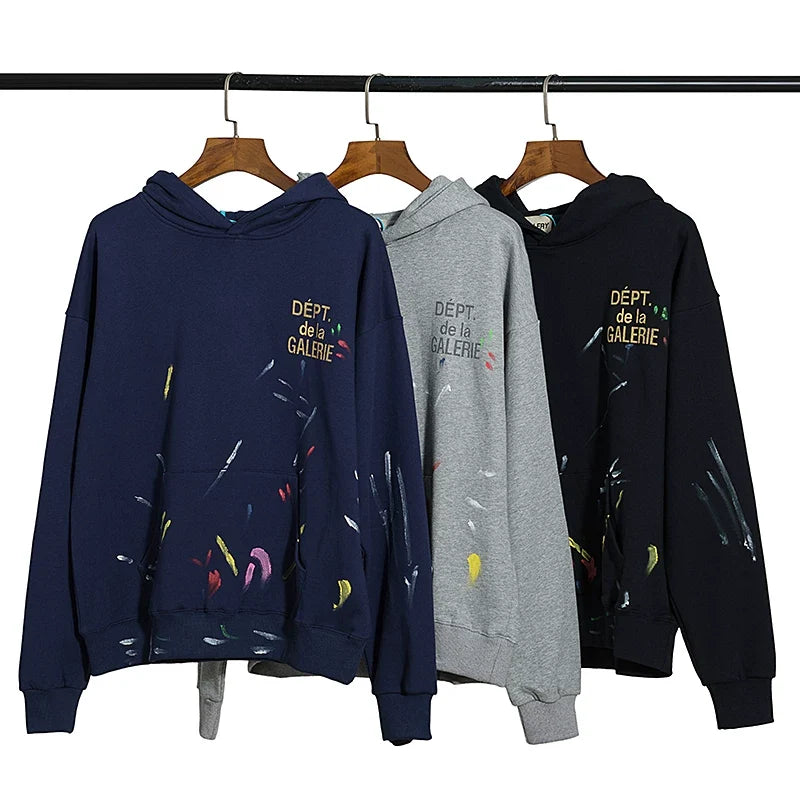 Gallery Dept. Paint Splatter Logo Hoodie