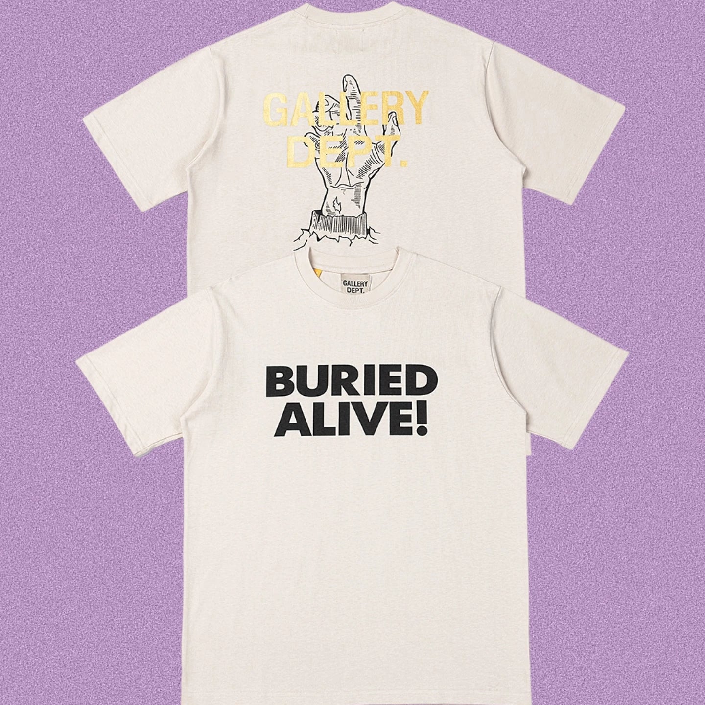 Gallery Dept. Buried Alive Short Sleeve T-Shirt - Cream