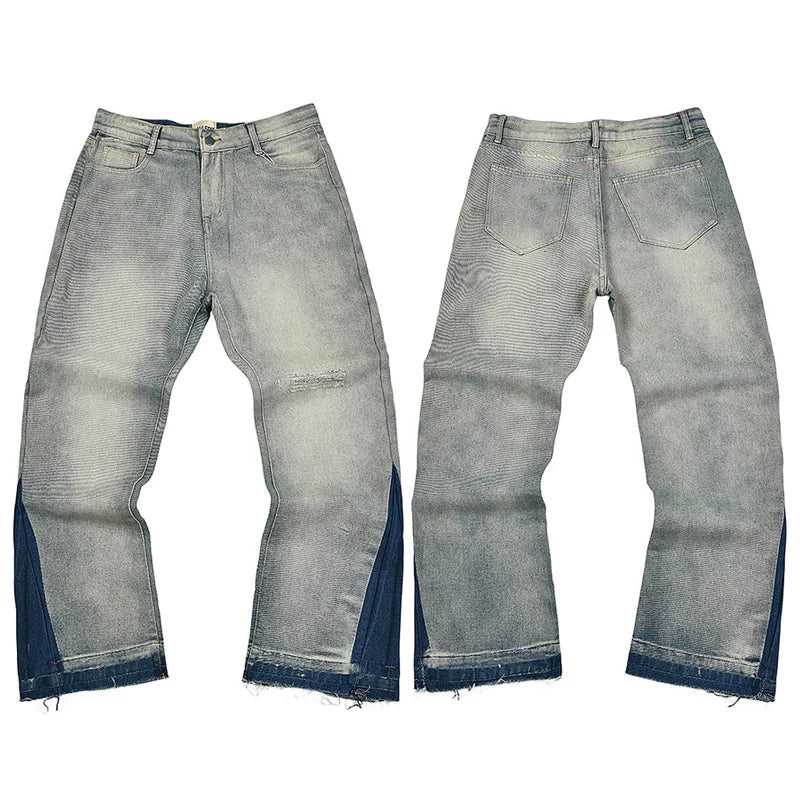 Gallery Dept. Contrast Side Panel Light Wash Denim Jeans