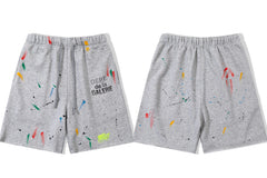 Gallery Dept. Paint Splatter French Terry Shorts - Light Grey