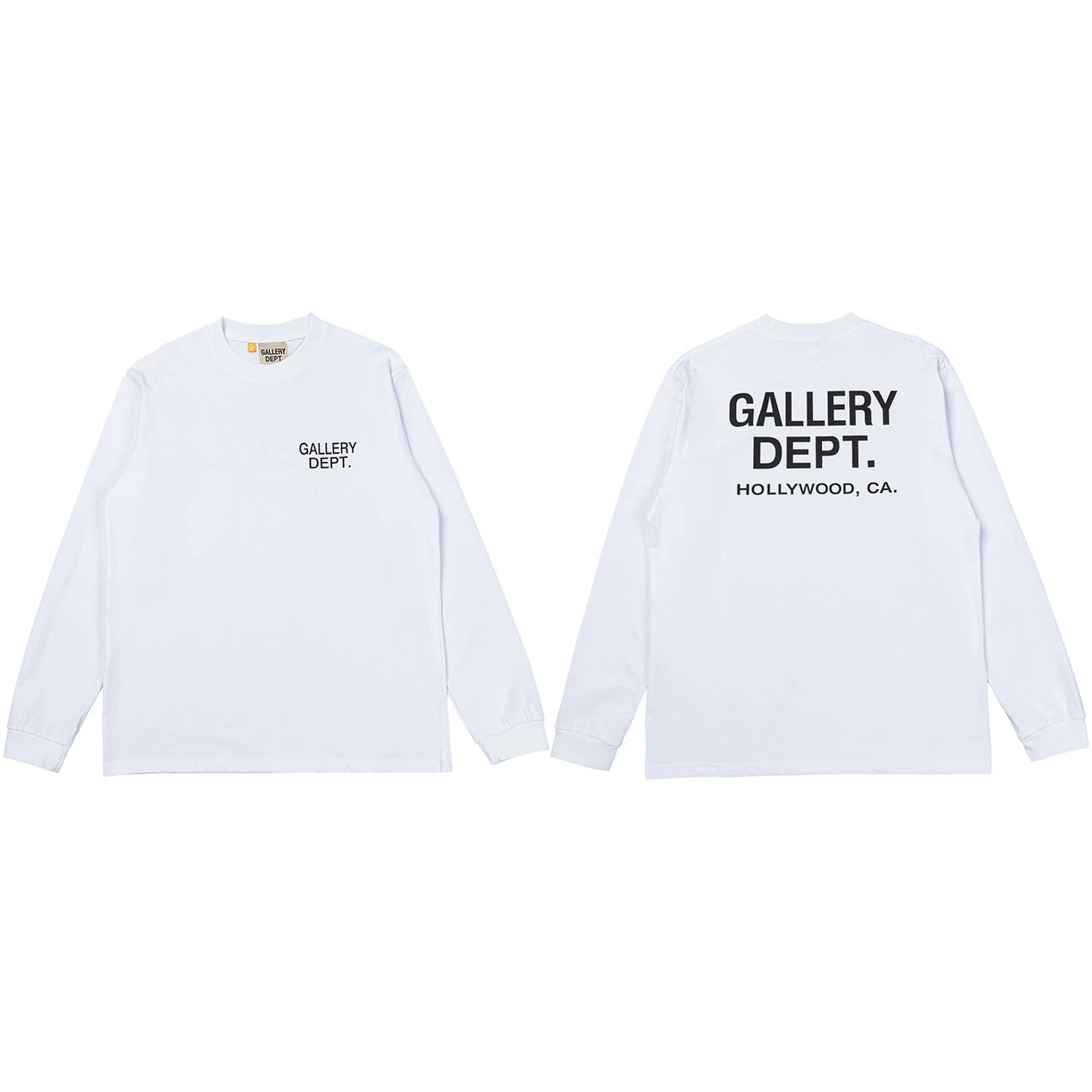 Gallery Dept. Hollywood Logo Long Sleeve T-Shirt - White