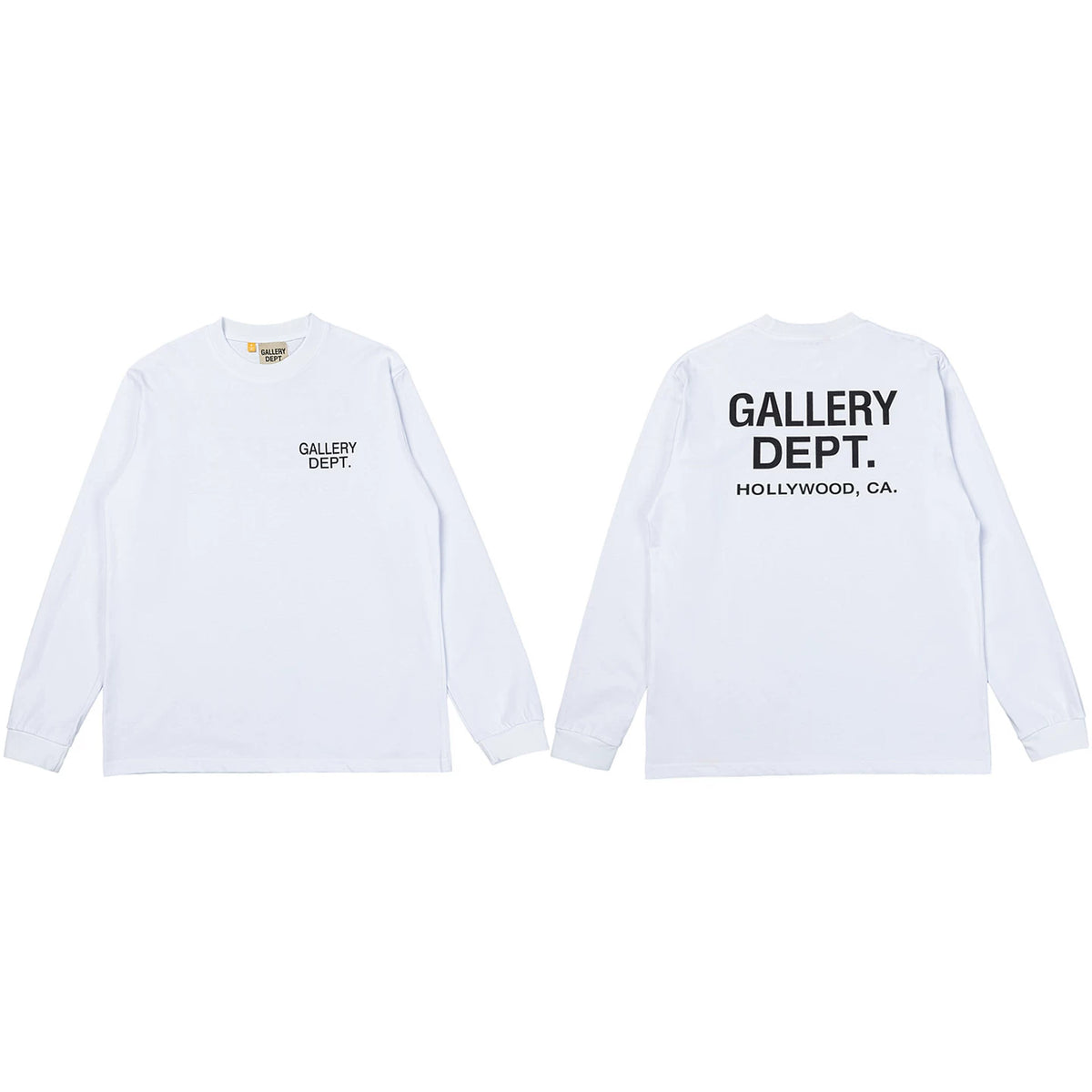 Gallery Dept. Hollywood Logo Long Sleeve T-Shirt - White